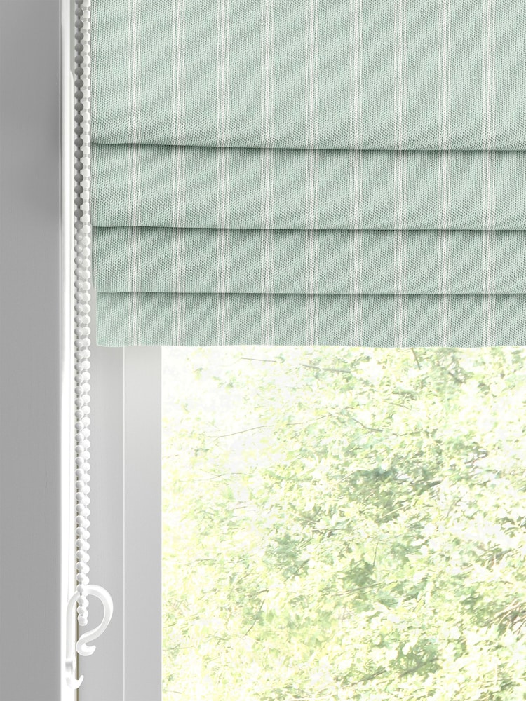 Laura Ashley Green Burnsall Stripe Made To Measure Roman Blinds - Image 2 of 6