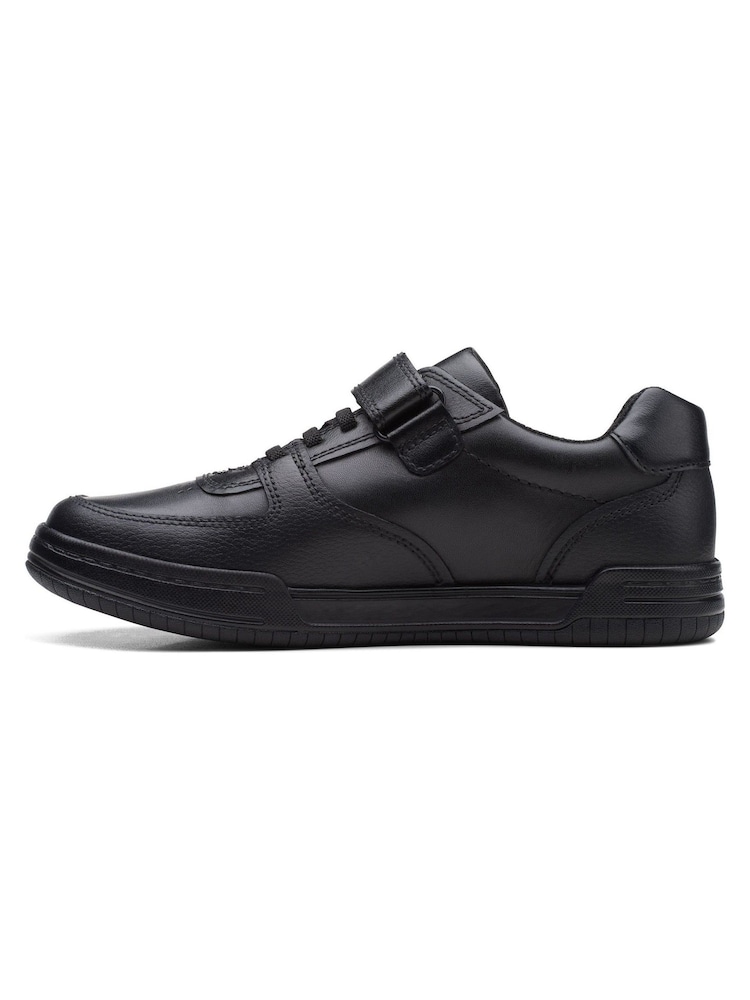 Clarks Black Multi Fit Leather Fawn Lay Shoes - Image 2 of 7