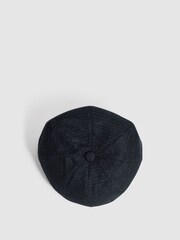 Reiss Navy Arbor Wool Baker Boy Cap - Image 4 of 4