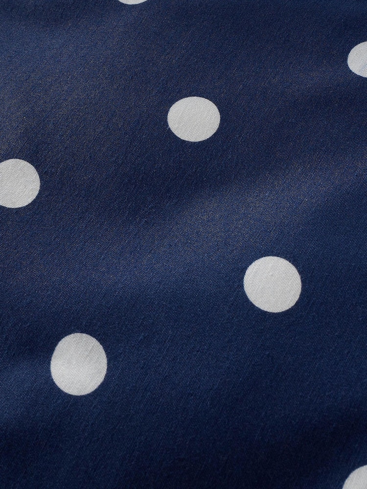 Catherine Lansfield Blue Brushed Spot Reversible Duvet Cover And Pillowcase Set - Image 4 of 4