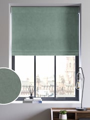 Ocean Green Abbott Made To Measure Roman Blinds - Image 1 of 6
