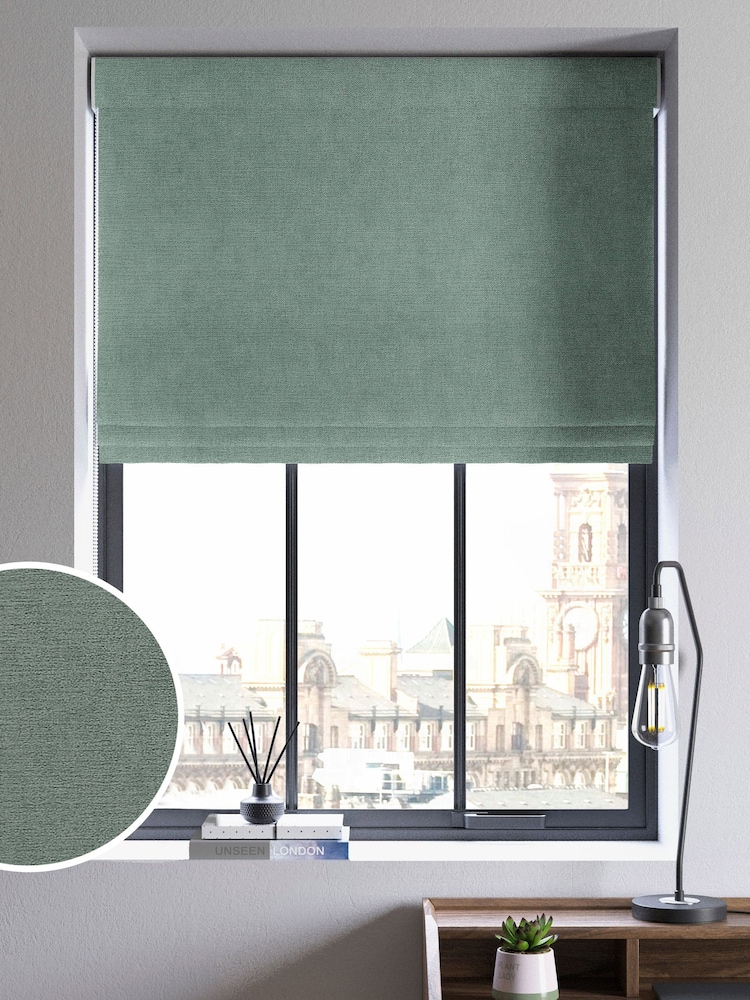 Ocean Green Abbott Made To Measure Roman Blinds - Image 1 of 6