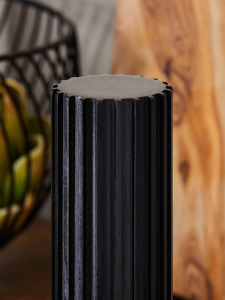 Black Filled Textured Salt and Pepper Grinder Set - Image 2 of 4