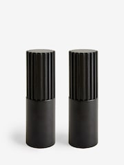 Black Filled Textured Salt and Pepper Grinder Set - Image 3 of 4