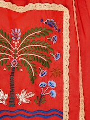 Monsoon Orange Charlie Taylor Palm Embroidered Dress - Image 3 of 3