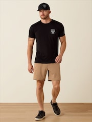Ariat Black Stripe Patriotic Badge Short Sleeve T-Shirt - Image 3 of 5