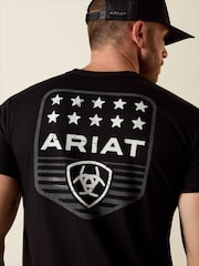 Ariat Black Stripe Patriotic Badge Short Sleeve T-Shirt - Image 5 of 5