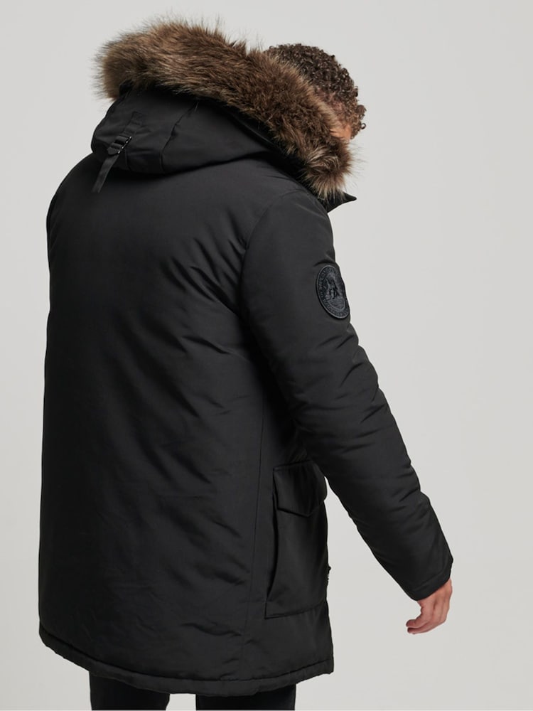Superdry Black Vintage Everest Parka Coat - Image 1 of 6