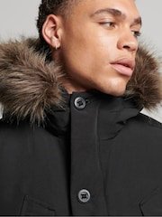 Superdry Black Vintage Everest Parka Coat - Image 3 of 6