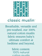 aden + anais Grey Essentials Lovey Muslin 100% Cotton Comforter - Image 2 of 3