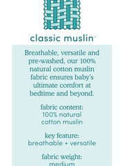 aden + anais Grey Essentials Lovey Muslin 100% Cotton Comforter - Image 3 of 3