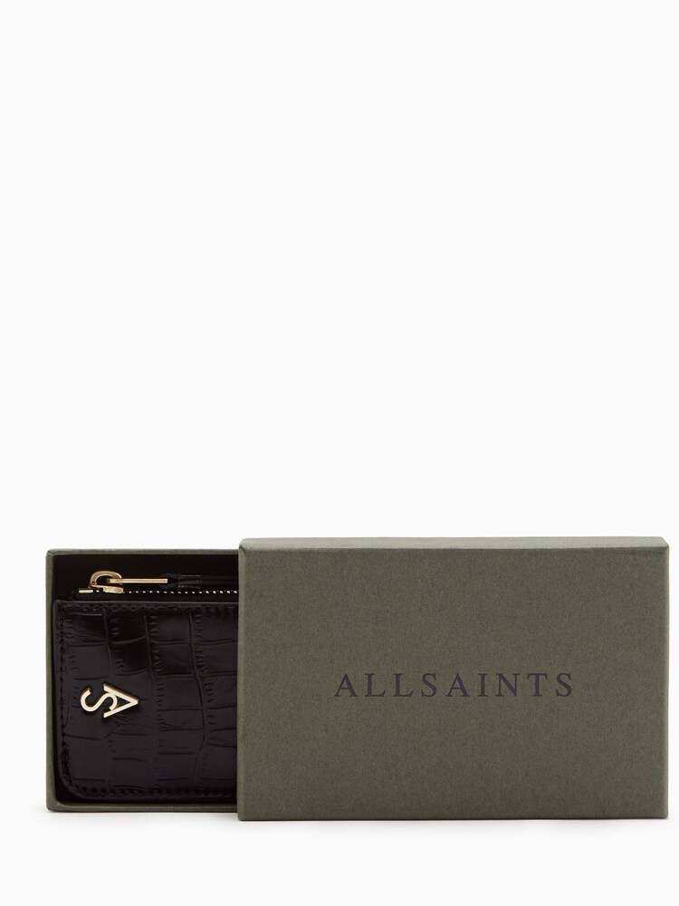 AllSaints Marlborough Black Wallet - Image 6 of 6