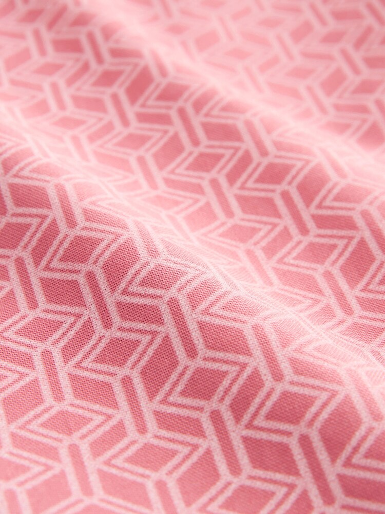 Pink Stretch Oxford Printed Short Sleeve Shirt - Image 6 of 6