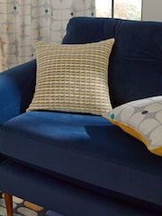 Ochre Yellow Harvey Geometric 43 x 43cm Cushion - Image 1 of 6