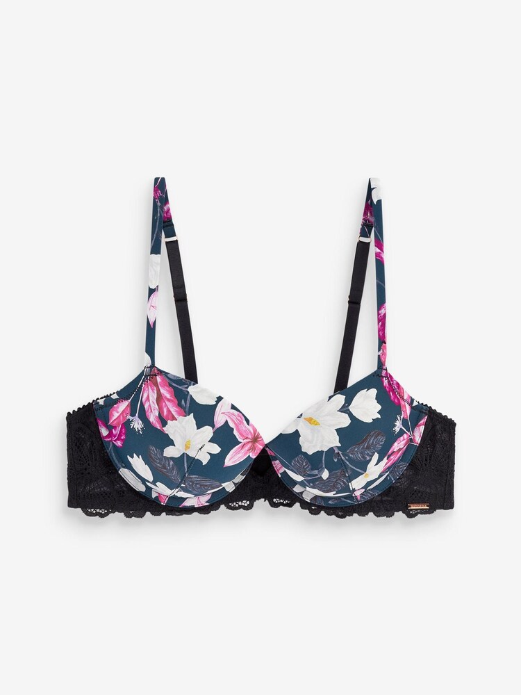 Dorina Blue Magnolia Ink Eco Push Up Balcony Bra - Image 7 of 7