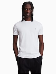AllSaints White Tonic Crew 100% Cotton T-Shirt - Image 1 of 5