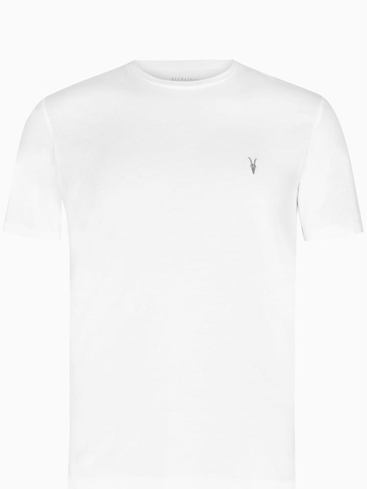 AllSaints White Tonic Crew 100% Cotton T-Shirt - Image 5 of 5