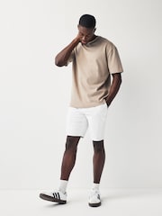 Blanco - Corte slim - Pantalones cortos chinos elásticos - Imagen 2 de 8