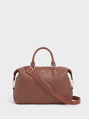 OSPREY LONDON Red The Adaline Leather Weekender - Image 1 of 6