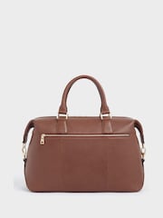 OSPREY LONDON Red The Adaline Leather Weekender - Image 5 of 6