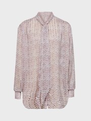 Reiss Pink Kelsie Metallic Long Sleeve Blouse - Image 2 of 6
