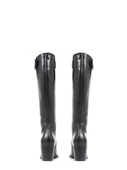 Jones Bootmaker Cesena Black Wide Leather Knee Boots - Image 3 of 11