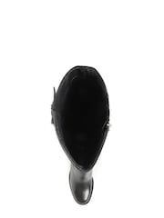 Jones Bootmaker Cesena Black Wide Leather Knee Boots - Image 4 of 11