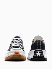 Converse Black/White Run Star Hike Low Trainers - Image 7 of 16
