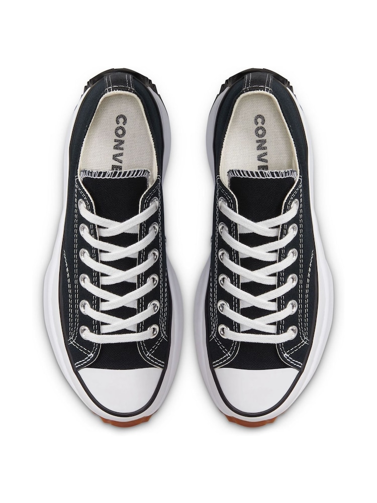 Converse Black/White Run Star Hike Low Trainers - Image 8 of 16