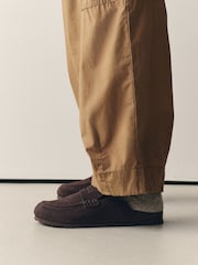 Chocolate Brown Forever Comfort® Footbed Loafer Mules - Image 1 of 7