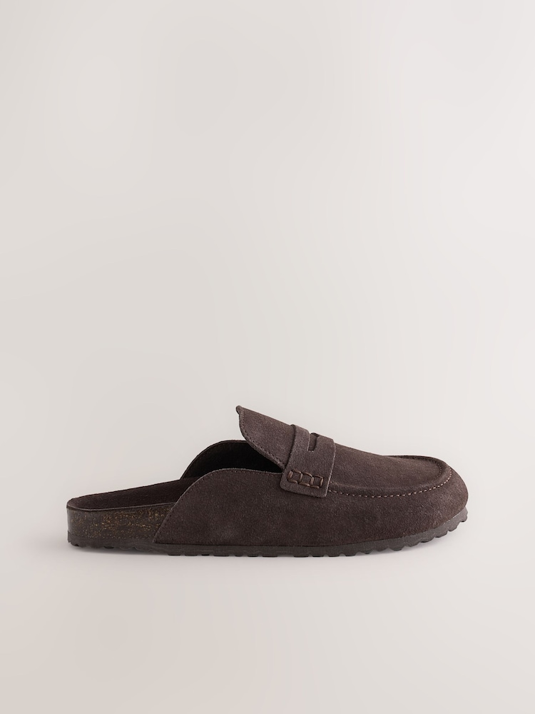 Chocolate Brown Forever Comfort® Footbed Loafer Mules - Image 2 of 7