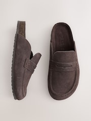 Chocolate Brown Forever Comfort® Footbed Loafer Mules - Image 4 of 7