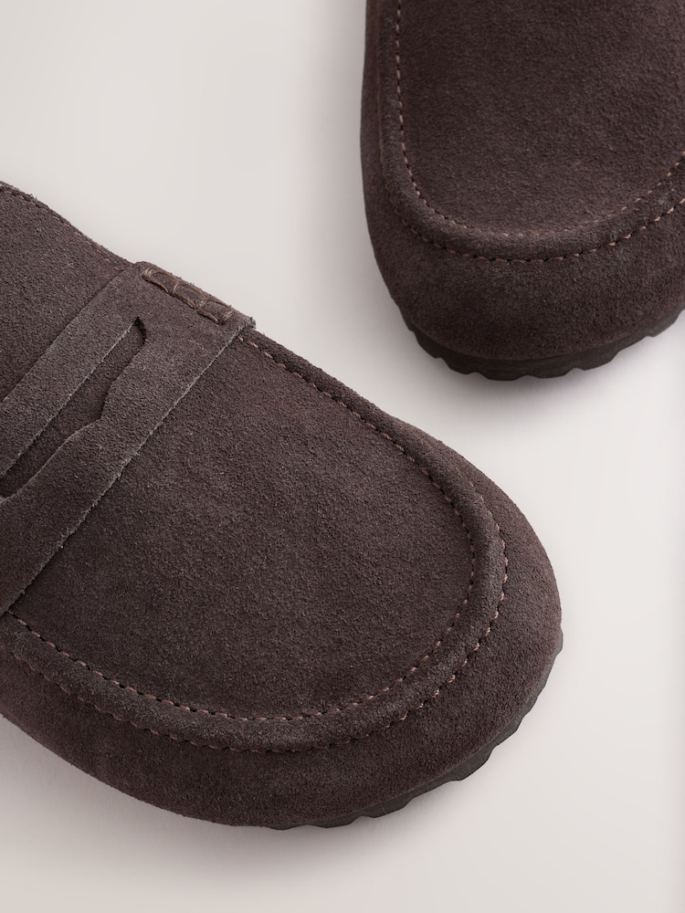 Chocolate Brown Forever Comfort® Footbed Loafer Mules - Image 7 of 7