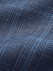 Navy Blue Trimmed Check Blazer - Image 13 of 13