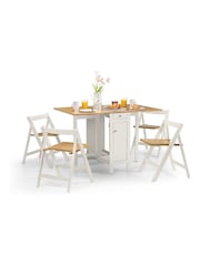 Julian Bowen White Savoy Compact 4 Seater Dining Set - Image 2 of 2