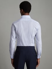 Reiss Blue Kiana Slim Fit Cotton Blend Shirt - Image 11 of 22
