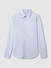 Reiss Blue Kiana Slim Fit Cotton Blend Shirt - Image 14 of 22