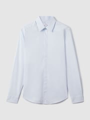 Reiss Blue Kiana Slim Fit Cotton Blend Shirt - Image 2 of 7