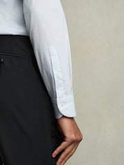 Reiss Blue Kiana Slim Fit Cotton Blend Shirt - Image 4 of 7