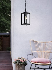 Eglo Black Alamonte Caged Outdoor Pendant Light - Image 1 of 3