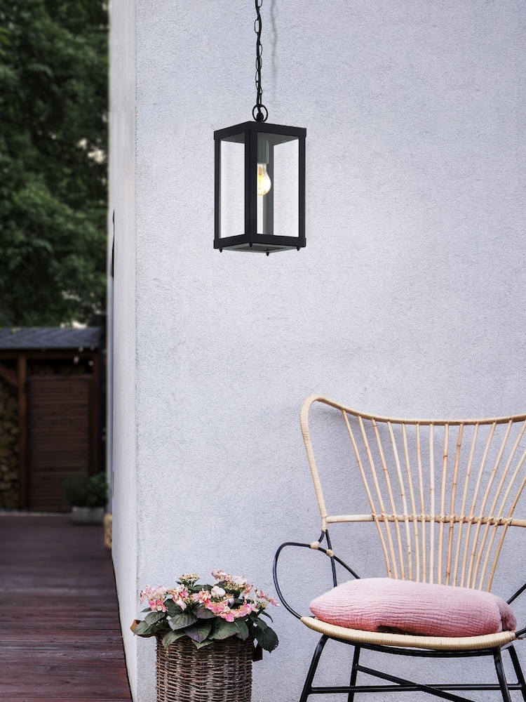Eglo Black Alamonte Caged Outdoor Pendant Light - Image 1 of 3