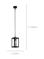 Eglo Black Alamonte Caged Outdoor Pendant Light - Image 4 of 5