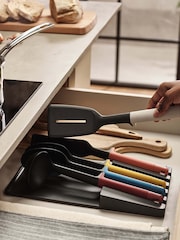 Joseph Joseph 5 Piece Black Elevate Utensil Set With In-Drawer Tray - Image 1 of 4