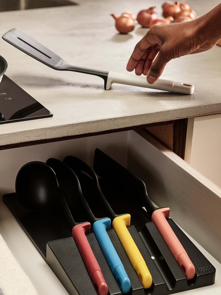 Joseph Joseph 5 Piece Black Elevate Utensil Set With In-Drawer Tray - Image 2 of 4