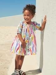 Rainbow Animal Puff Sleeve Dress (3mths-8yrs) - Image 1 of 8