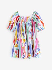Rainbow Animal Puff Sleeve Dress (3mths-8yrs) - Image 6 of 8