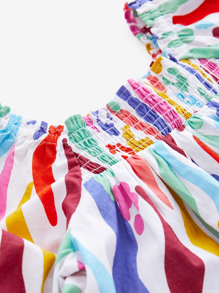 Rainbow Animal Puff Sleeve Dress (3mths-8yrs) - Image 8 of 8