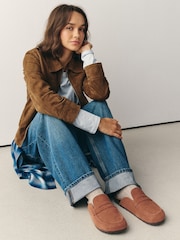 Tan Brown Forever Comfort® Footbed Loafer Mules - Image 1 of 9