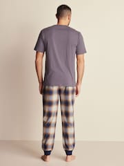 Grey Check Motionflex Cosy Cuffed Pyjamas Set - Image 3 of 9
