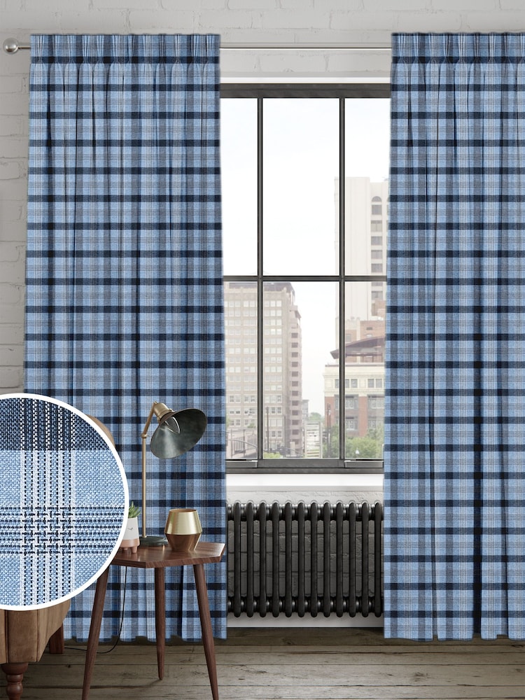 Blue Cleveland Made To Measure Curtains - Image 1 of 9